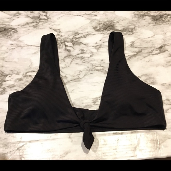 No Boundaries Tie-Front Swim Top - Picture 2 of 5